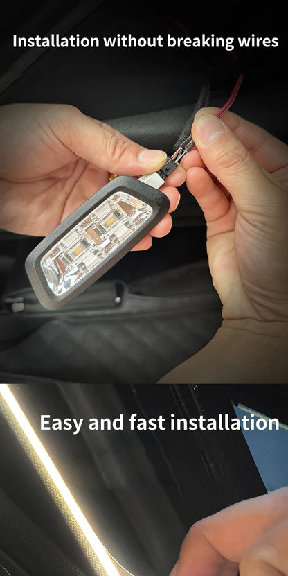 1Set Car High Brightness Trunk Lighting Ambient Light Interior Decoration LED Wiring Free Automatic Sensing Tailgate Light Strip