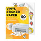 10-50 Sheets A4 Size Printable Vinyl Sticker Paper 100% Transparent for Inkhet Printer Self Adhesive Sticker Label NonWaterproof