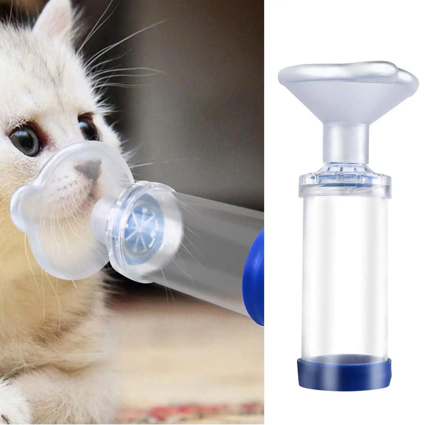 Pet Aerosol Chamber Cat Portable Inhaler Spacer With Medical PVC Mask Nebulizer Chamber For Animals Veterinary Equipment For Dog