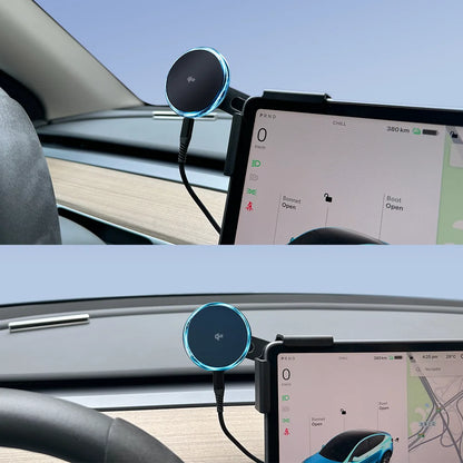 Car Phone Mount Holder 15W and 25W Qi2.2 Magnetic Wireless Charger Compatible with MagSafe for Tesla Model Y 3 JUNIPER 2026