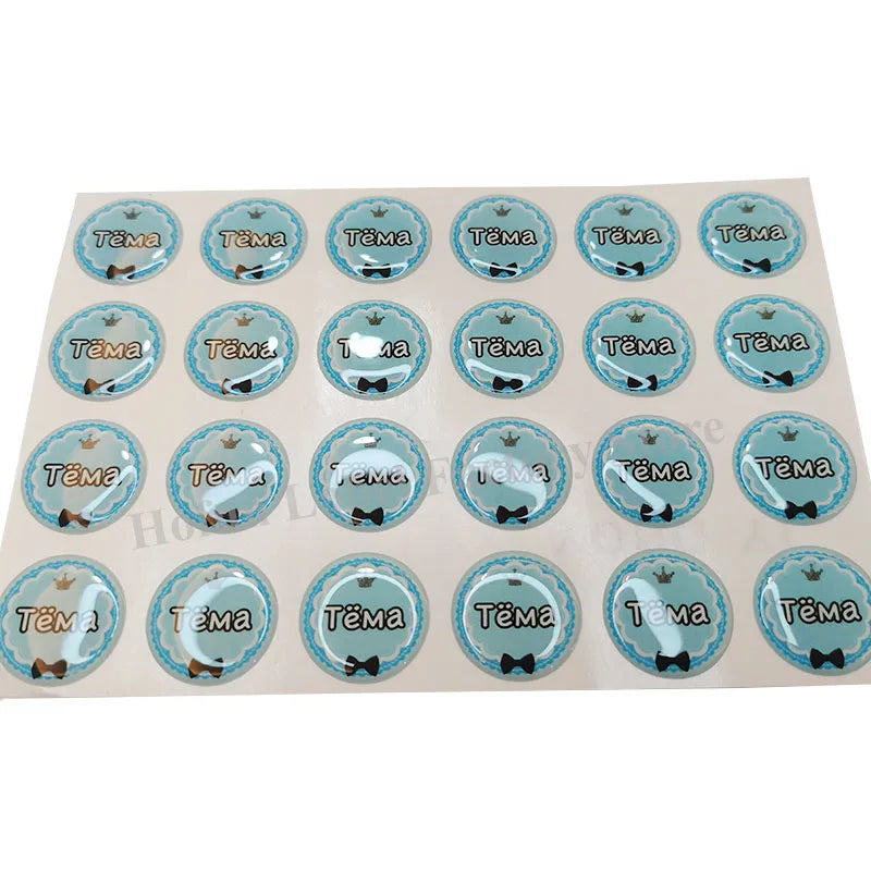 Custom Epoxy Resin Dome 3D Gel Sticker Transparent Shape Logo Personalized Waterproof  Self-adhesive Crystal Glass Label Clear