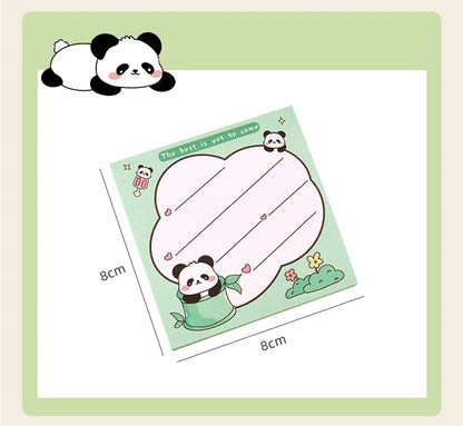 200sheets Panda Memo Pads Cute Animal Note Pads No Adhesive for Students Aesthetic Office School Supplies Bulk Notebook Labels