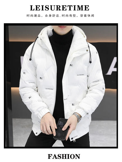 2026 High quality Winter Down Jacket Coats Mens Warm White Duck Down Hooded Men Windproof Parkas Overcoat