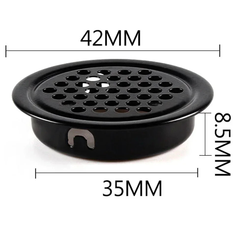 10 Pcs Cabinet Air Vent Grill Cover Metal Cupboard Round Ducting Ventilation 19-53mm For Home Decoration Hardware Accessories