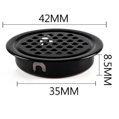 10 Pcs Cabinet Air Vent Grill Cover Metal Cupboard Round Ducting Ventilation 19-53mm For Home Decoration Hardware Accessories