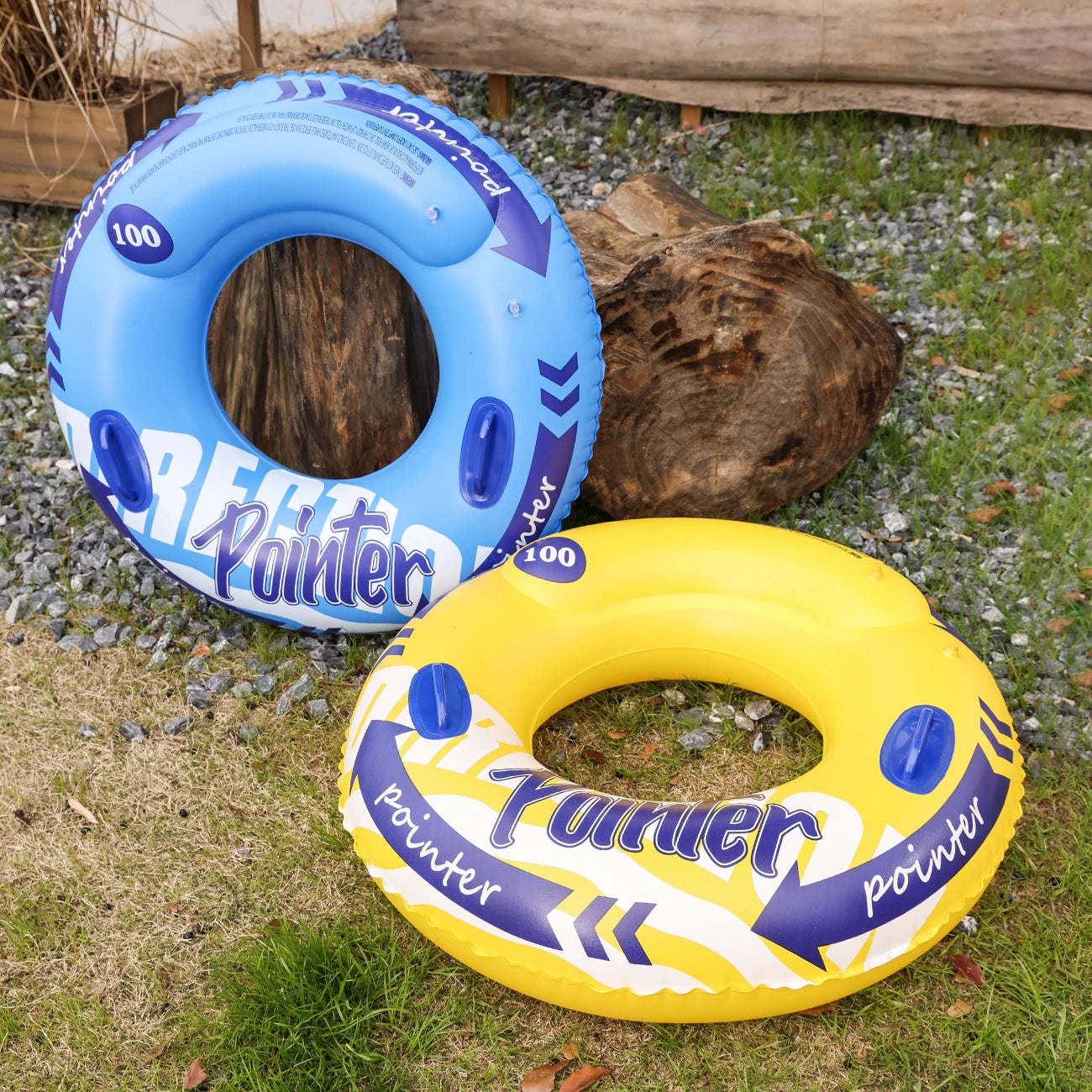 Double Balloon Inflatable Swimming Ring，Beach toys Pool Floaties for Adults,Swim Inner Tube for Pool