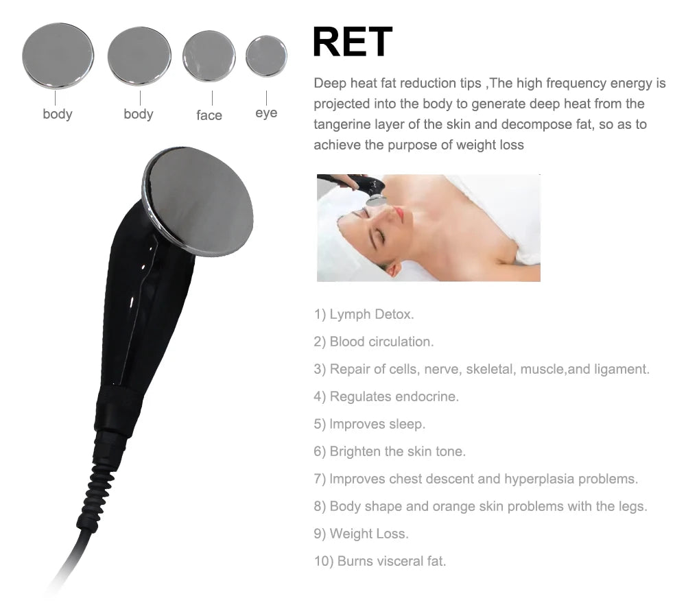 AOKO Thermo Therapy 448K CET RET High Weight Loss Relieves Pain Machine Lifts Firming Skin Accelerates Lymphatic Circulation