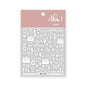 White Bloom Translucent Hollow Butterfly Heart Nail Sticker Press on Nails Decals Hollow Heart Star Moon Shape Sticker Sliders