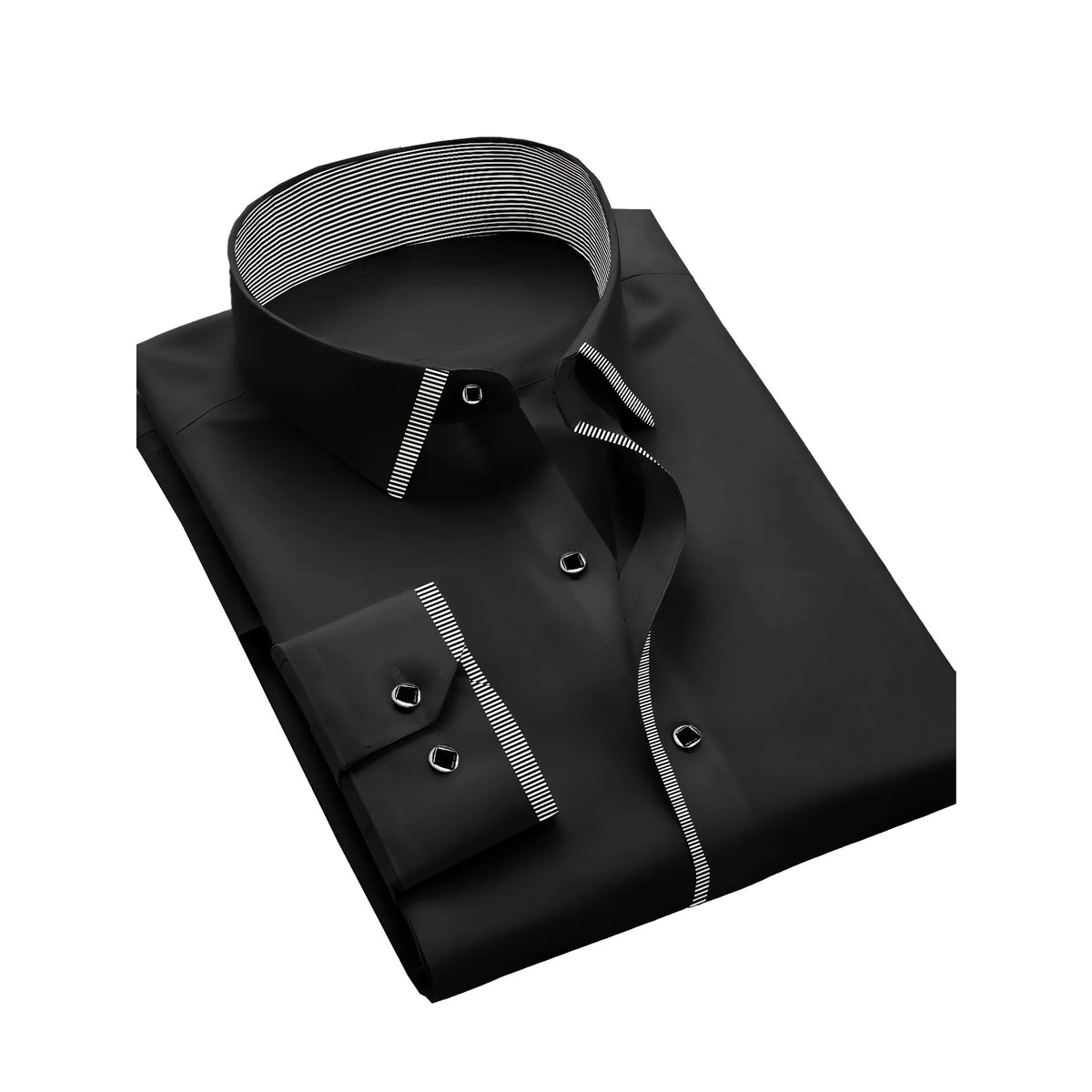 New Men Patchwork Shirt Fashion Dress Tuxedo Long Sleeve Smart Casual Four Season Man Micro Elastic Shirts