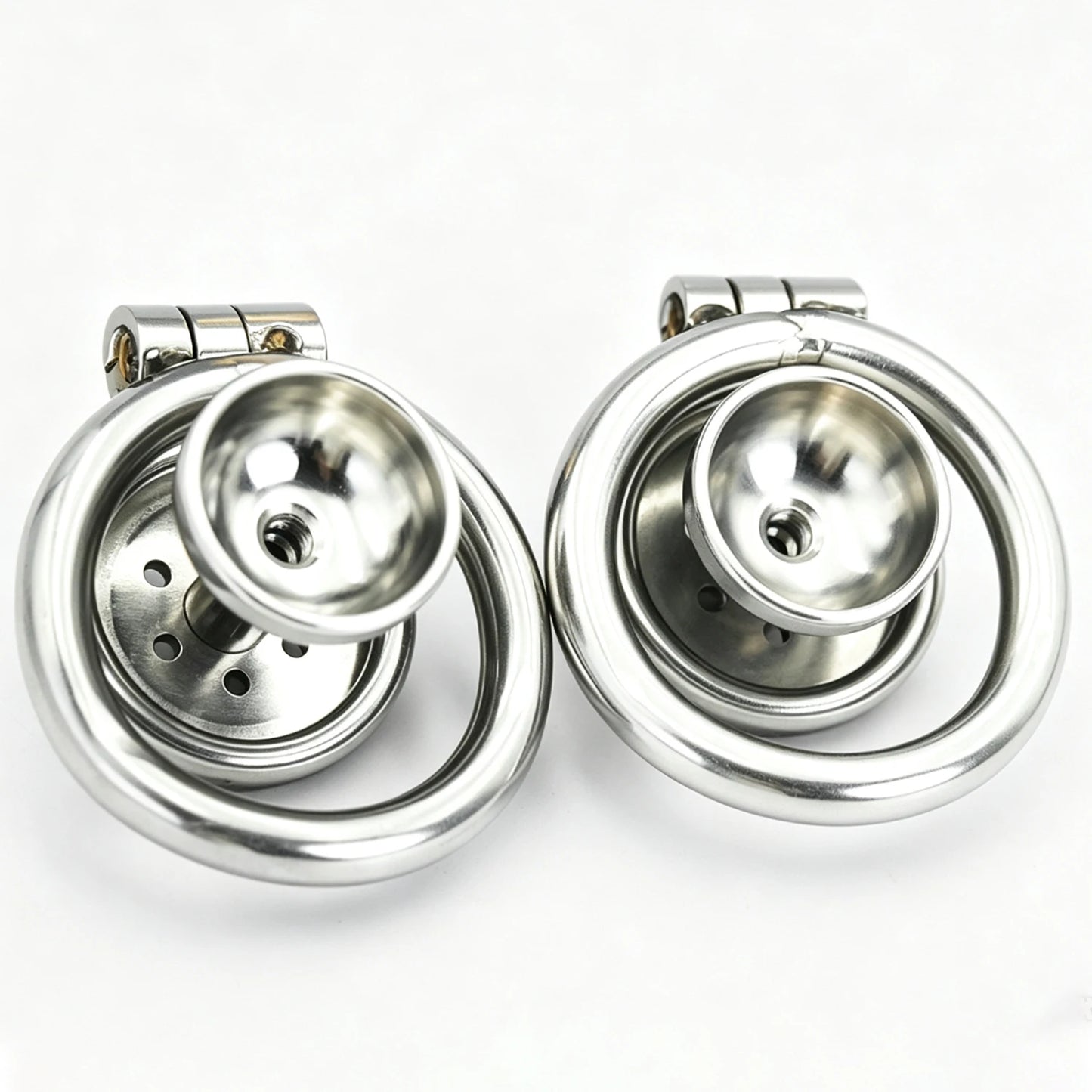 Urethral Inverted Negative Male Chastity Lock Flat Cock Cage with Metal Urethral Catheter for Couple Men Penis Ring Bondage BDSM