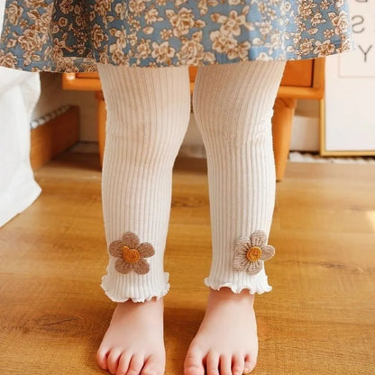 Baby Leggings for Spring and Autumn Cotton Children's Adjustable Pants Baby Girls Look Good Long Pants for Outerwear Clothing