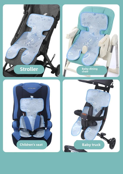 Car Seat Cooling Baby Stroller Mat Ice Fabric Washable Baby Safety Seat Mat Universal Baby Stroller Sleeping Cushion Seat Pads