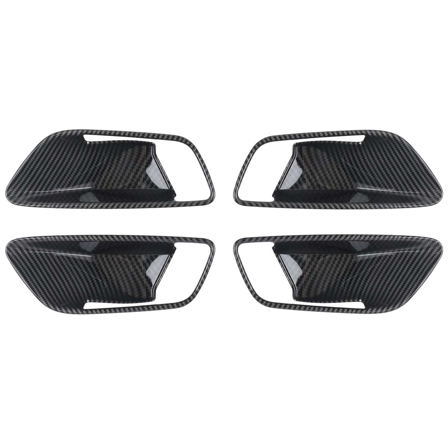 For Ford Puma 2019-2025 Car Inner Door Handle Cover Trim Decor Overlay ABS Carbon Fiber Style Interior Accessories 4PCS