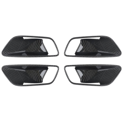 For Ford Puma 2019-2025 Car Inner Door Handle Cover Trim Decor Overlay ABS Carbon Fiber Style Interior Accessories 4PCS