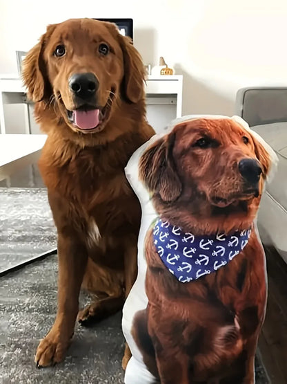 Customized Modern Pet Pillow with Double-Sided Digital Printing, Personalized Cat and Dog Photo Cushion