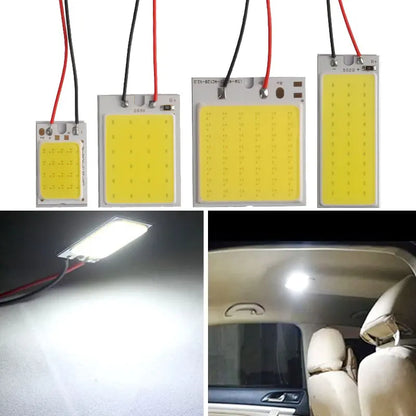 Auto Interior Reading Lamp T10 C5W Car Led Cob 16/24/36/48SMD White12V Car Interior Panel LED Lights Lamp Bulb Car Dome Light