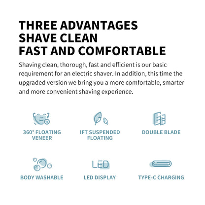 NEW MIJIA S500 Electric Shaver Clipper Triple Blade Trimmer For Men Dry Wet Shaving Washable Beard Hair Cutting Machine Razor CN