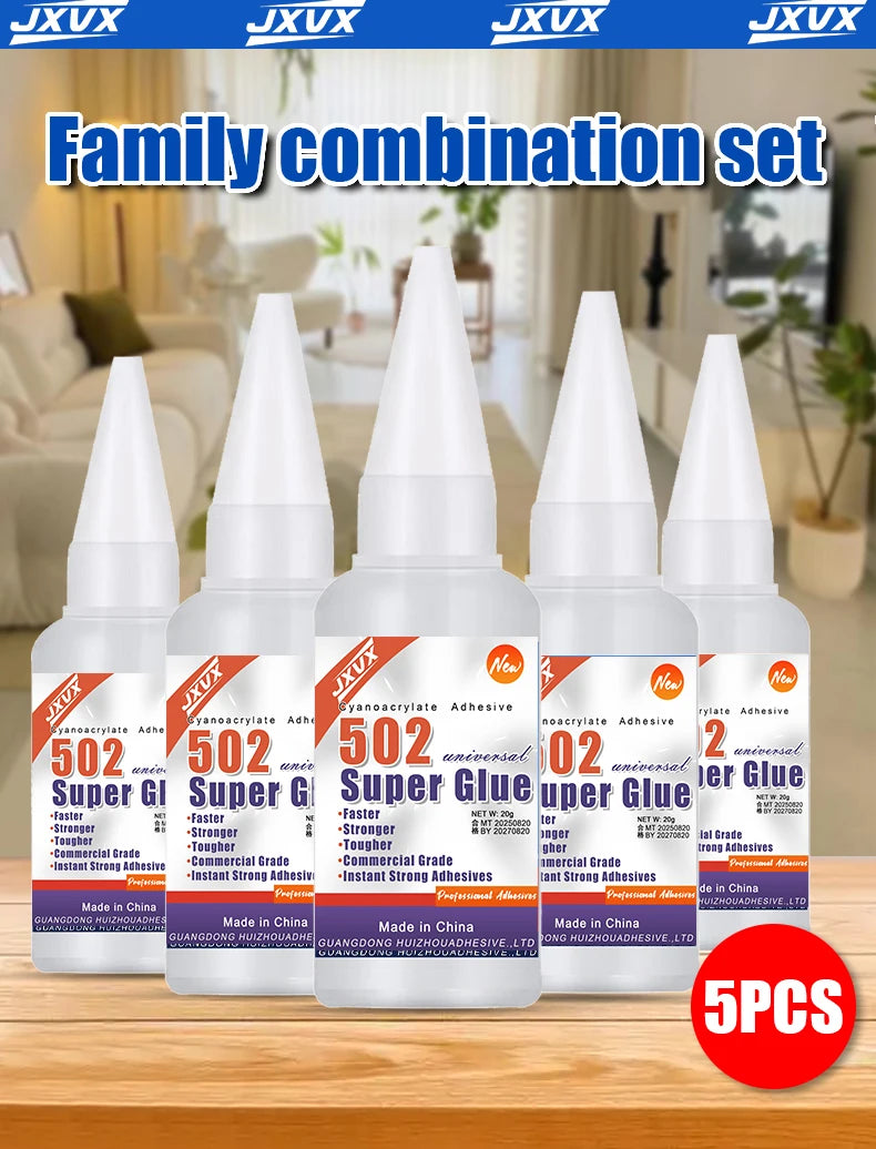 15PCs 502 Super Strong Glue Instant Quick-drying Cyanoacrylate Adhesive Leather Rubber Wood Metal Strong Bond Liquid Glue Tool,Stationery Store Gel 502 Instant Strong Glue,With precision distributor,20g (0.7oz).
