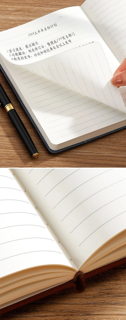 A5 B5 Customize PU Leather Notebook with Pen Insert Holder Free Printing LOGO Office Notepad Business Enterprise Diary Book Note