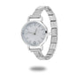 Fashion High Quality Men Women's Stainless Steel Square Round Shiny Zircon Watch Bracelet For Friend Birthday DIY Jewelry Gift
