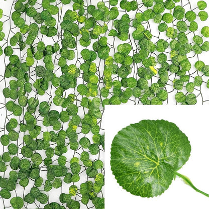 4/10M Artificial Plant Green Ivy Leaf Garland Fake Plant Creeper Hanging Vine Outdoor DIY Garden Wall Wedding Party Home Decor
