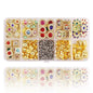 Hand Press Beads Pearl Rivet Set Circular/Irregular Shape Multi-color DIY Jewelry Making Kit with Beads Screw Heads Loose Beads