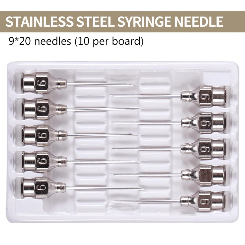 1ml-10ml Veterinary Automatic Continuous Syringe Adjustable Vaccine Injection 10pcs Needle for Livestock Pig Cow Sheep Chicken