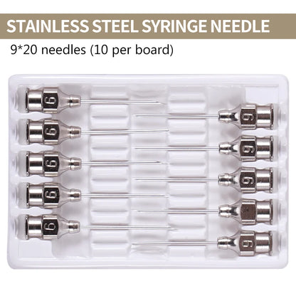 1ml-10ml Veterinary Automatic Continuous Syringe Adjustable Vaccine Injection 10pcs Needle for Livestock Pig Cow Sheep Chicken
