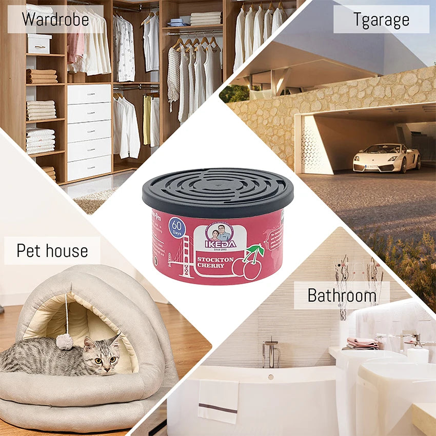Car Air Freshener: 12 Kinds Scent | Organic Cans | Odor Eliminator Essential | Long-Lasting | Strong Fragrance | For Home