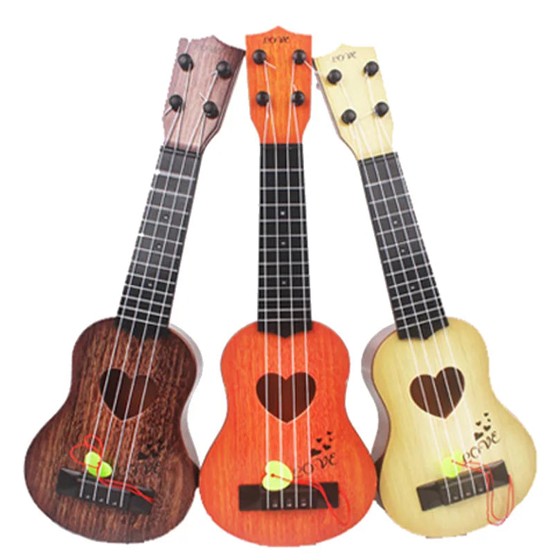 Children Ukulele Musical Toys 4 Strings Small Guitar Montessori Education Instruments Music Toy Learning 3 To 6 Years Boys Gift