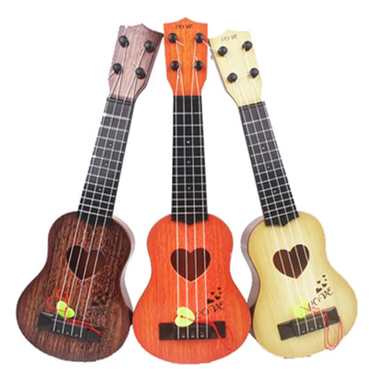 Children Ukulele Musical Toys 4 Strings Small Guitar Montessori Education Instruments Music Toy Learning 3 To 6 Years Boys Gift