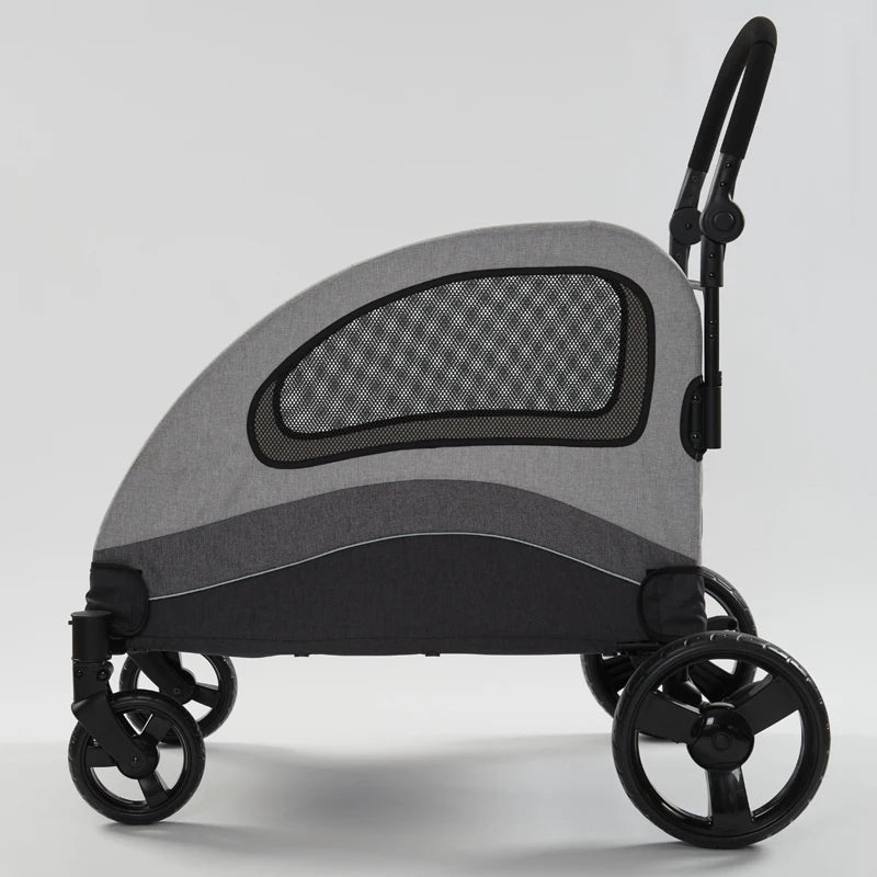 Large 4 Wheel Luxury Jogging Travel Pet Stroller Cosy Handle Dog Strollers Pet Trolley For Large Dog
