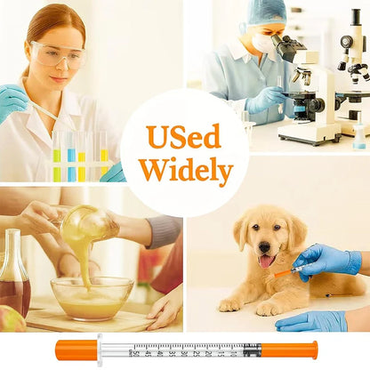 20/50/100pcs 1ml 0.5ml 30G 31G Disposable Syringe Plastic Veterinary Syringe With Needles Pet Animal Dog Cat Medical Supplies