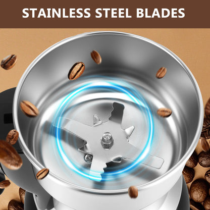 400W Electric Coffee Grinder Spice Grinder Large Home Kitchen Grinder with Handle EU Plug for Coffee Beans Spices Pepper Seeds Herbs Dry Food