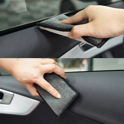 2-10Pcs Auto Detailing Tools Soft Double Side Microfiber Scrubbing Sponge Car Leather Cleaning Microfiber Towel Wax Sponge