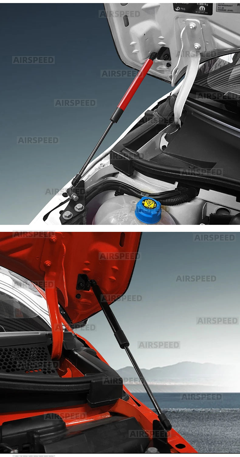 For Abarth 595 695 2012-2024/Fiat 500/500C 08-24/500E 12-19 Front/Rear Trunk Bonnet Gas Struts Hood Lift Supports Shock Rod Arms