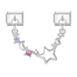 Tassel Chain Butterfly Flowers Star Moon Heart Zircon Italian Charm Links Fit 9mm Bracelet Stainless Steel DIY Jewelry Making