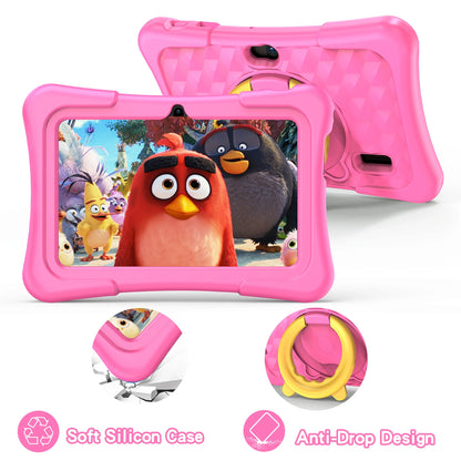 PRITOM Tablet for Kids 7 Inch Android 13 32 GB WiFi Bluetooth Dual Camera Educational Software Installed with Proof Case