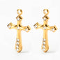 5PCS Zircon Cross Stainless Steel Charms Pendant High Quality Accessories DIY Necklace Bracelet Earring Jewelry Making Materials