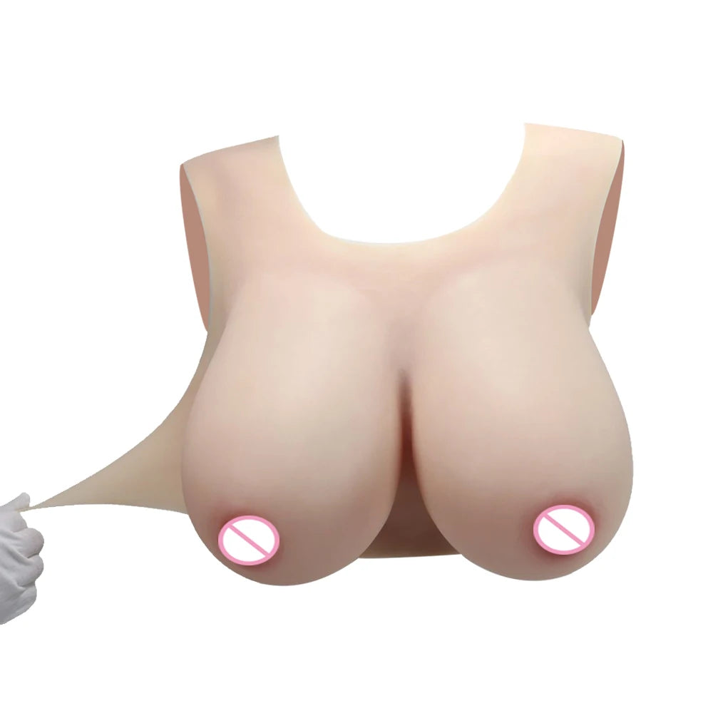 Silicone Breast Forms Fake Boobs Artifical Huge Chest CDEGH Cup for Crossdresser Transvestite Sissy Drag Queen