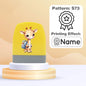 Cartoon Giraffe Customized Name Stamps for Kids,Personalized Waterproof Stamp for Clothing Name Seal for Student&Child