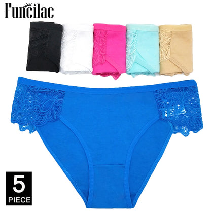 Women's cotton panties Girl Briefs Ms. cotton underwear bikini underwear sexy Ladies Briefs Free shipping 5 Pcs/set