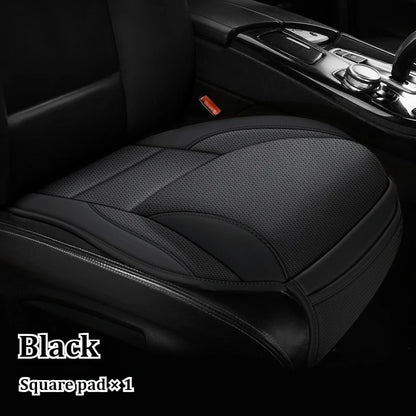 Ergonomic PU Leather Car Seat Cushion with Lumbar & leg Support Ventilated Design Storage Pockets Universal Fit for Most Cars