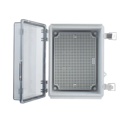 IP67 Waterproof Gray/Transparent Cover Enclosure Juction Box ABS Plastic Outdoor Electronic Instrument Hinge Case