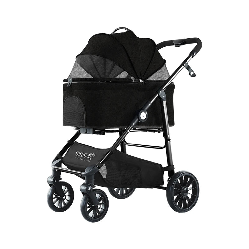 Dog Stroller Rubber Wheel Animals Travel Small Cat Cart Carrier Premium Jogger Stroller For Pet And Baby