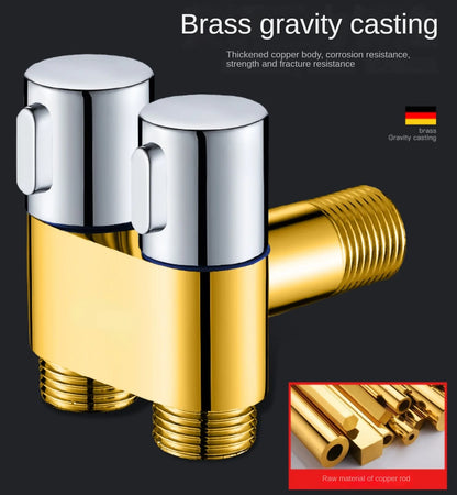 Bathroom Faucet Stainless Steel Washing Machine Water Faucet Double Outlet for Toilet Garden Hose Washing Machine Pet Bathing
