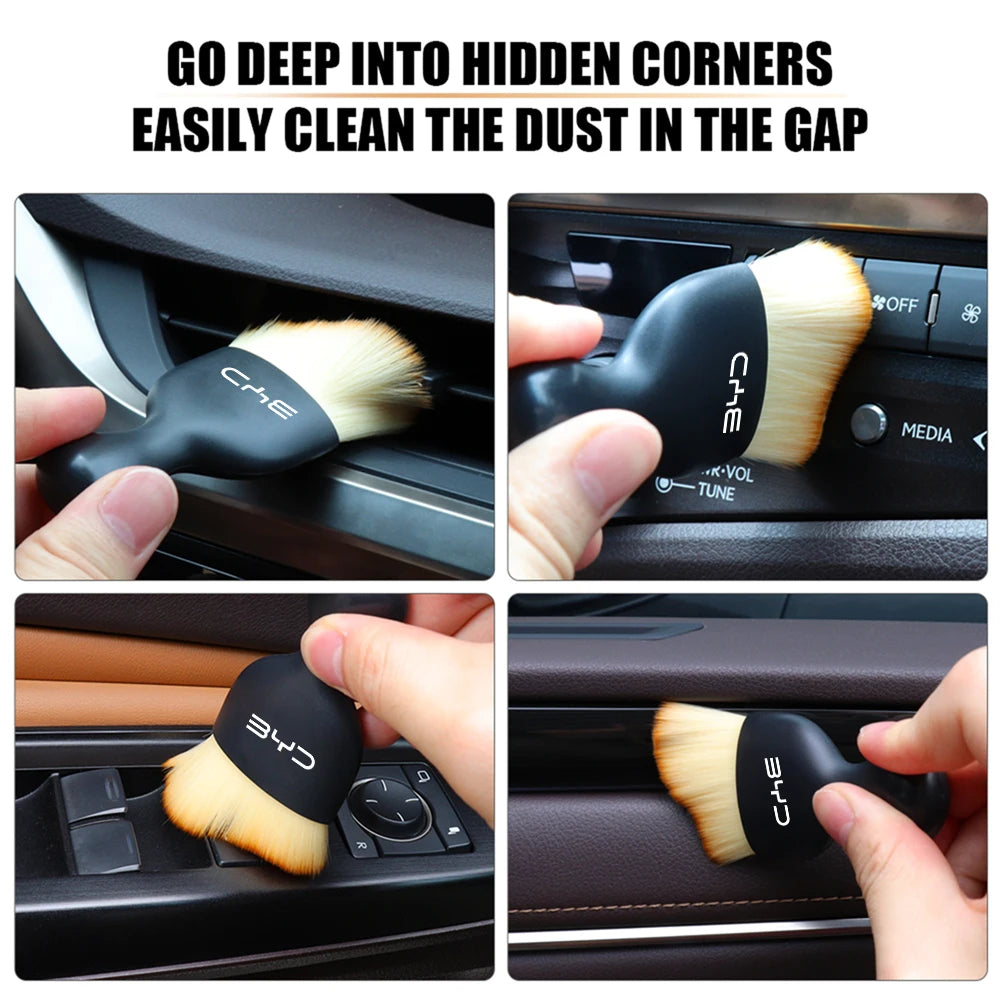 Auto Interior Dust Removal Soft Brush Car Cleaning Sweeping Brush Fit BYD Han EV Tang DM-i Qin Song Seal U Sealion 7 G5 I3
