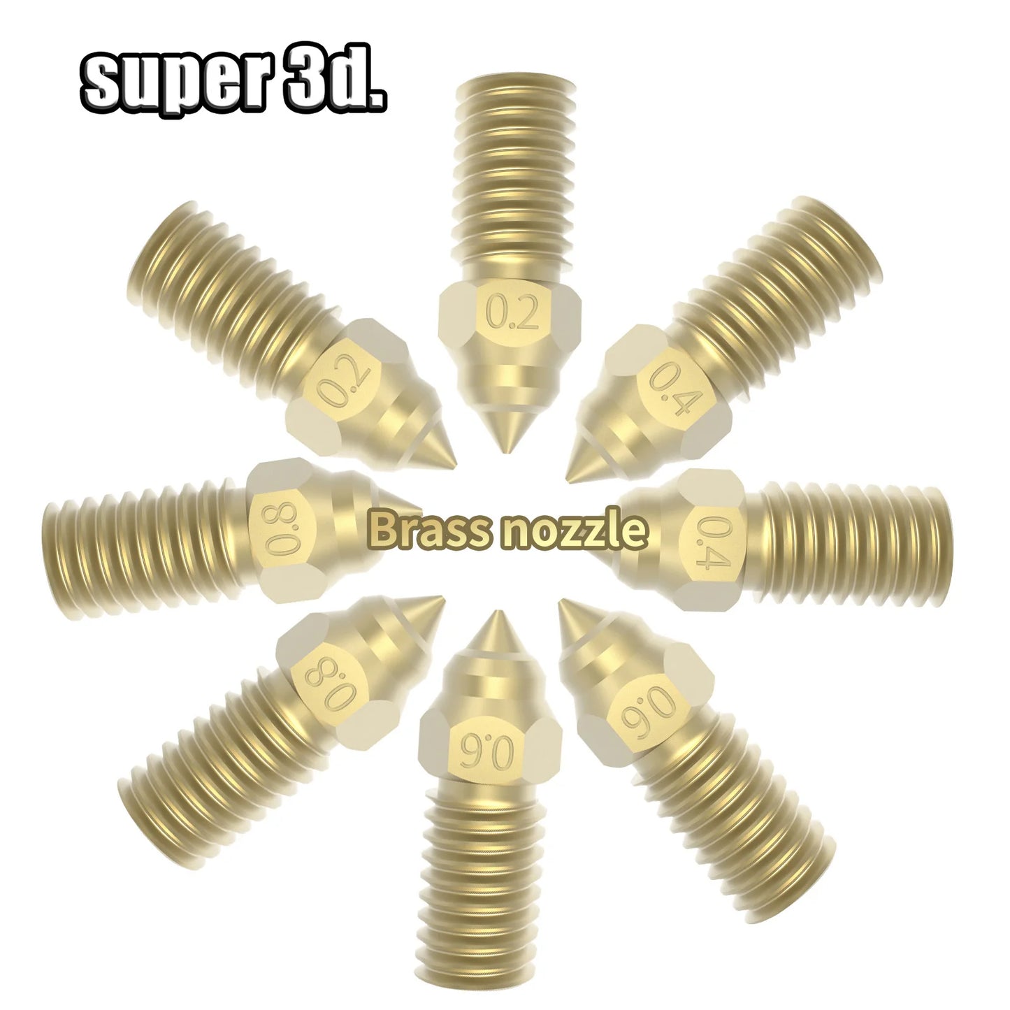 0.2/0.4/0.6/0.8mm For Elegoo Neptune 4 Nozzle Hardened/Stainless Steel Brass Nozzles 3D Printer Parts For Elegoo Neptune4 Nozzle