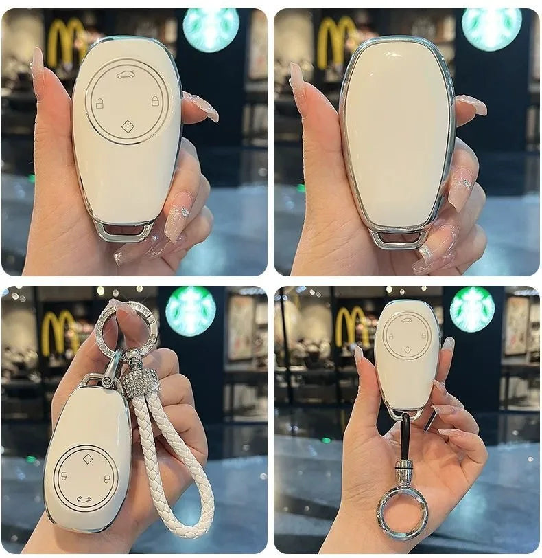 TPU Car Key Case Fob for Leapmotor T03 C10 C11 C16 C01 B10 B01 B05 S01 NFC Card Keychain Remote Cover Shell Accessories
