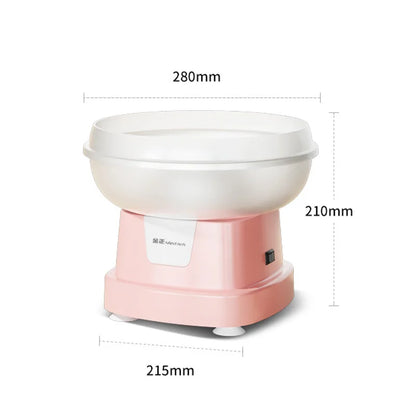 Cotton Candy Machine for Kids DIY Portable with Large Food Grade Splash-Proof Plate Efficient Heating Hard & Sugar Free